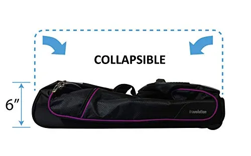 Travolution 23 Inch Garment Rack Duffel with Wheels, Black/Pink