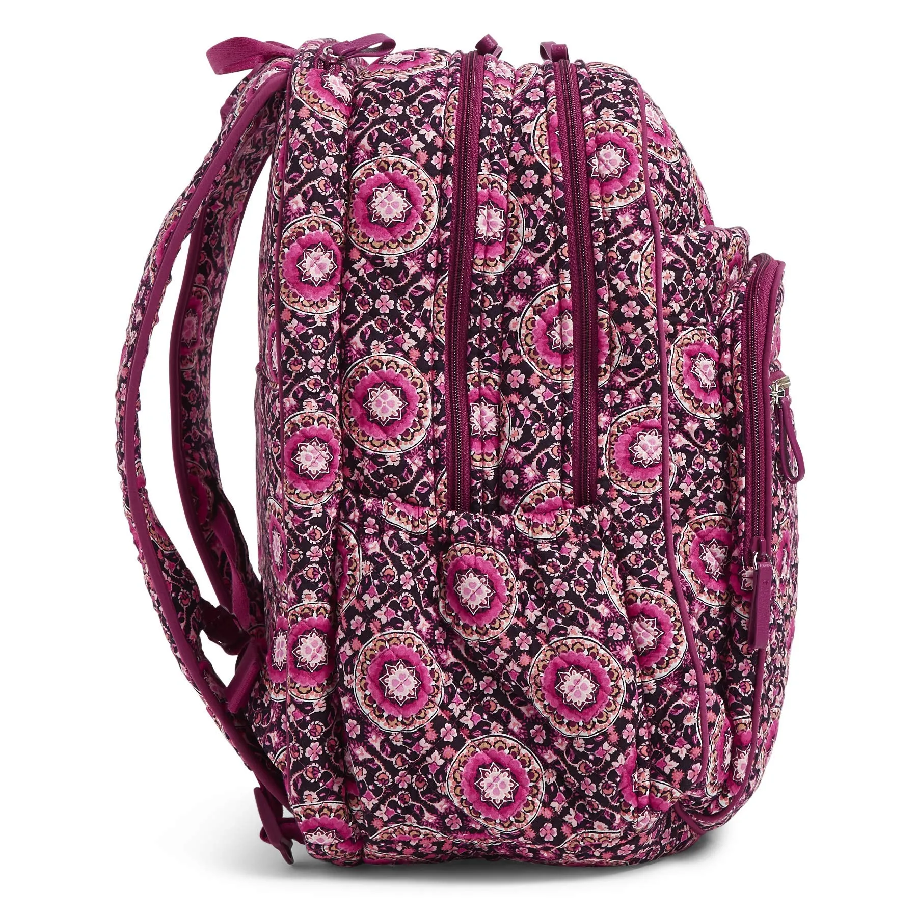Vera Bradley Signature Cotton XL Campus, Raspberry Medallion