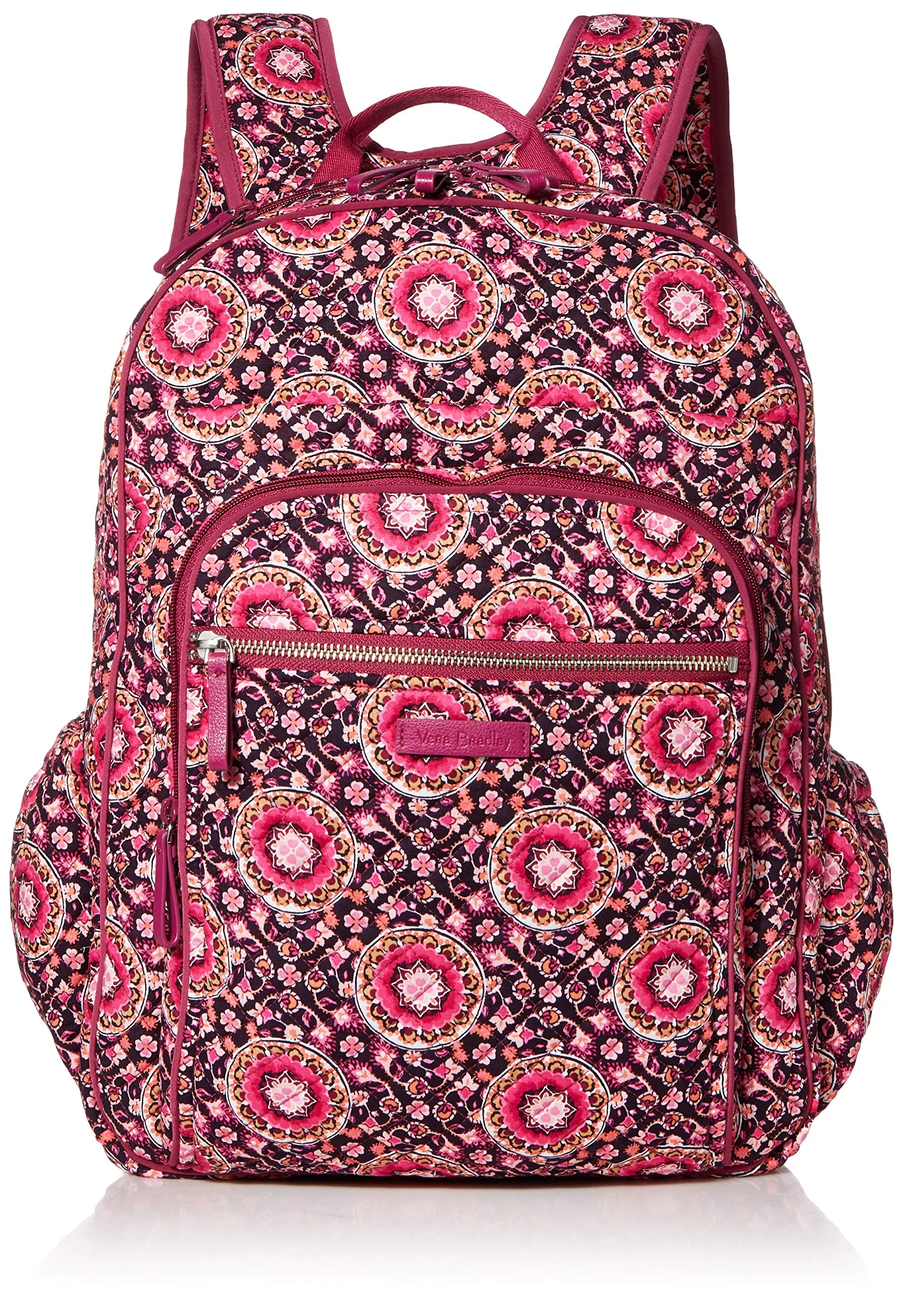 Vera Bradley Signature Cotton XL Campus, Raspberry Medallion