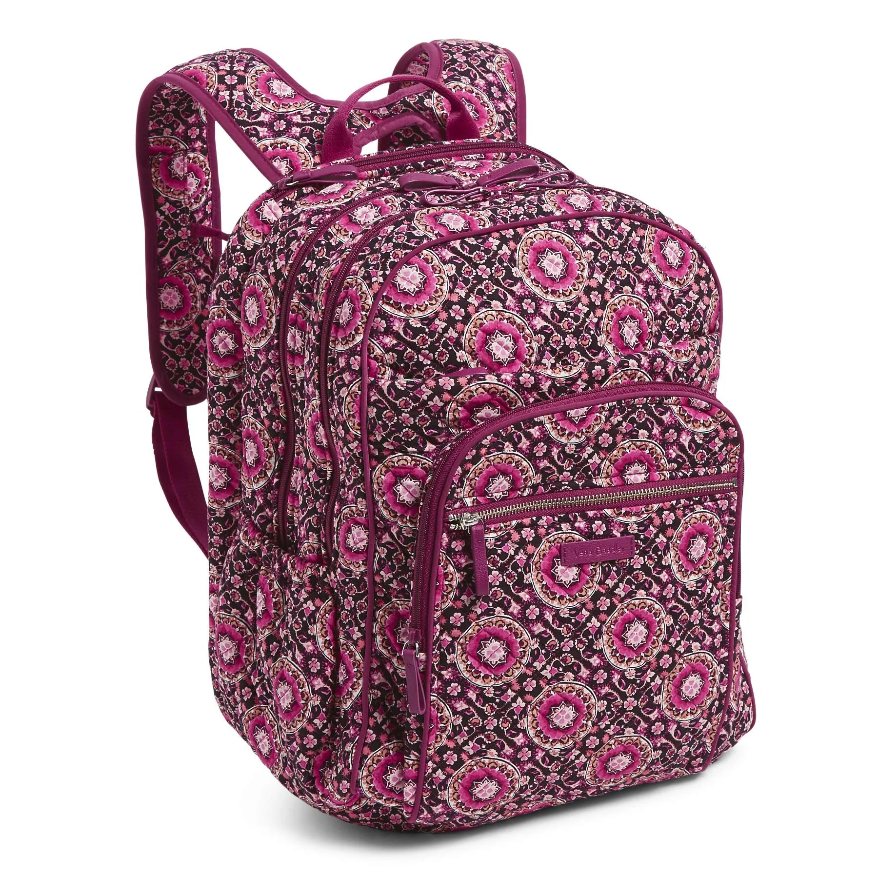 Vera Bradley Signature Cotton XL Campus, Raspberry Medallion