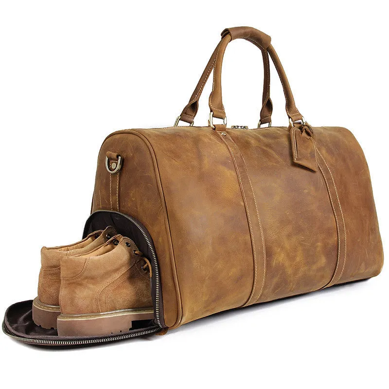 YAAGLE Men's Large Capacity Travel Bucket Handbag Tote YGX7077L