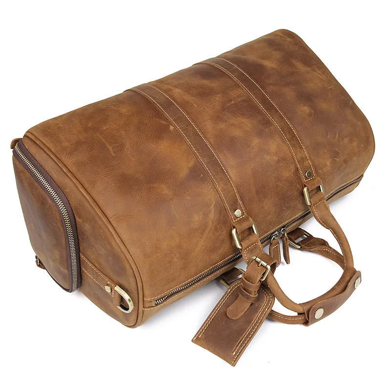 YAAGLE Men's Large Capacity Travel Bucket Handbag Tote YGX7077L