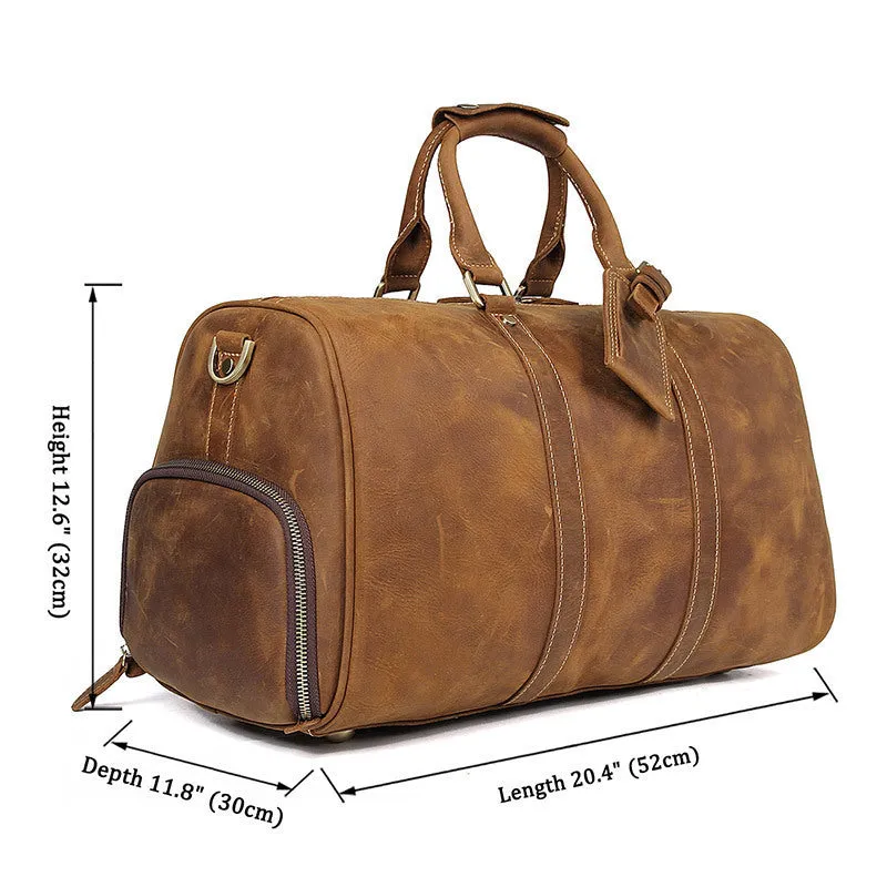 YAAGLE Men's Large Capacity Travel Bucket Handbag Tote YGX7077L