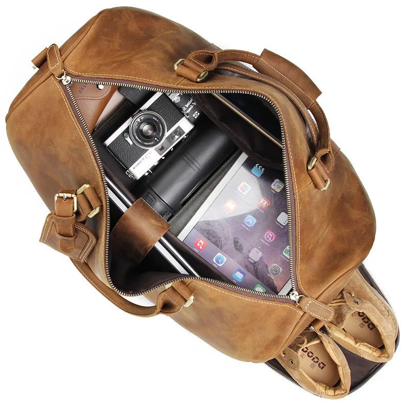 YAAGLE Men's Large Capacity Travel Bucket Handbag Tote YGX7077L