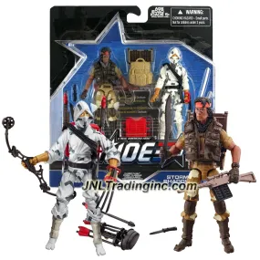 Year 2015 G.I. JOE 50 Series 2 Pack 4 Inch Tall Figure Set - CLASSIC CLASH with SPIRIT IRON-KNIFE and STORM SHADOW Plus Weapons, Bases and Cards
